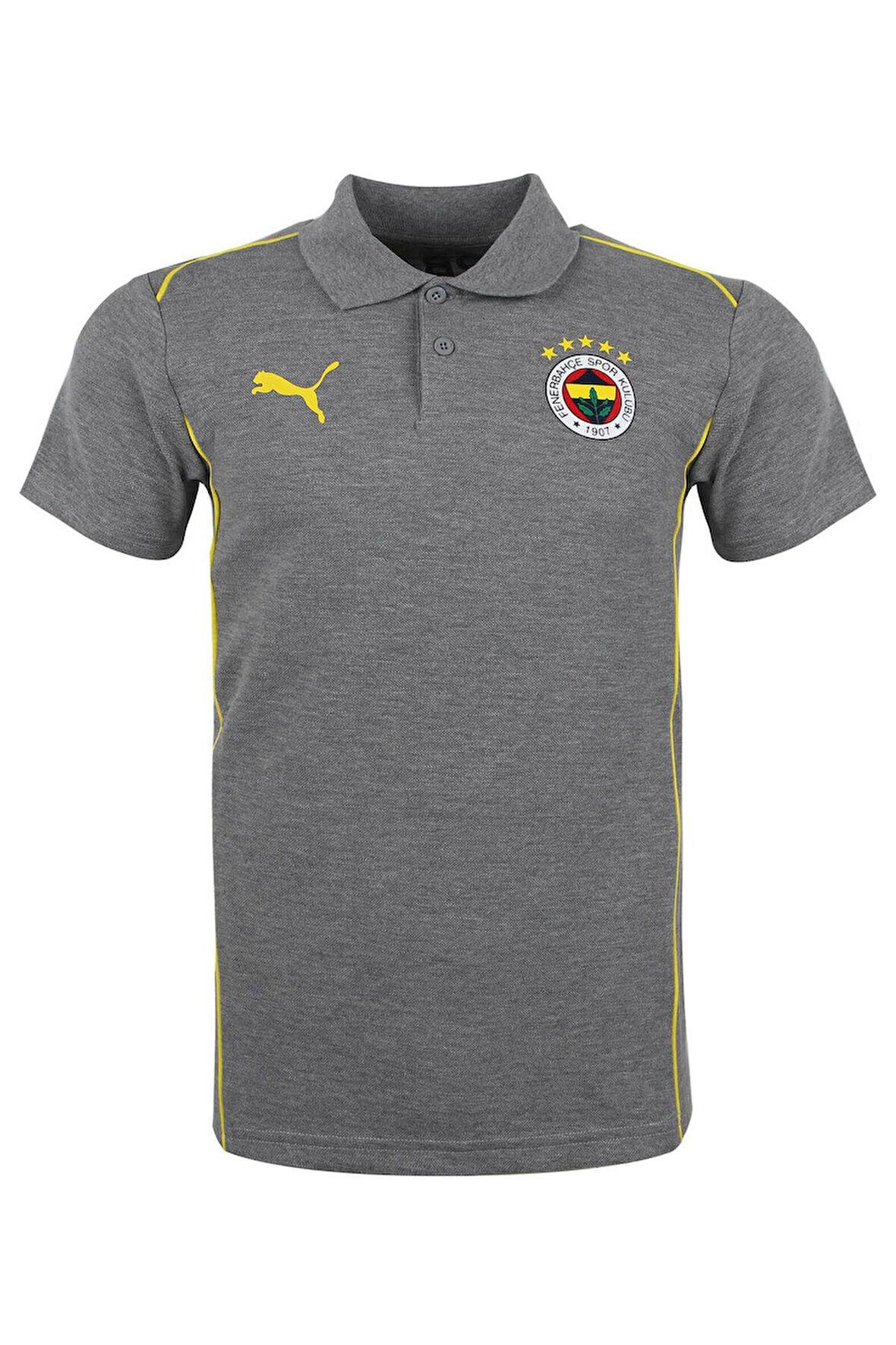  Fenerbahçe Orijinal Lisanslı 2024/25 A Takım Polo Yaka Gri T-Shirt