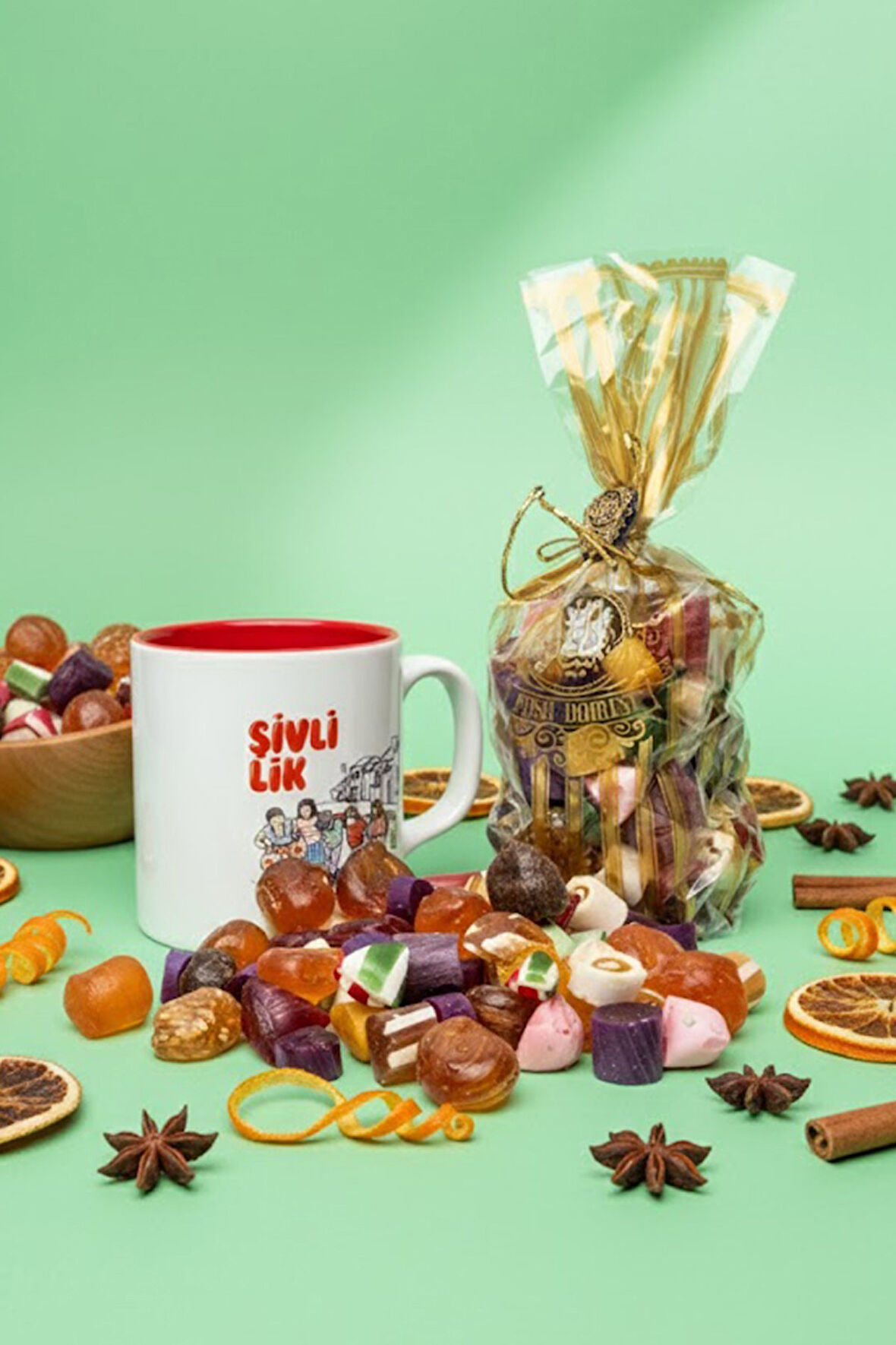 Paşa Dairesi Karışık Akide Şekeri Şivlilik Tasarımlı Kupa Bardakta 450 gr