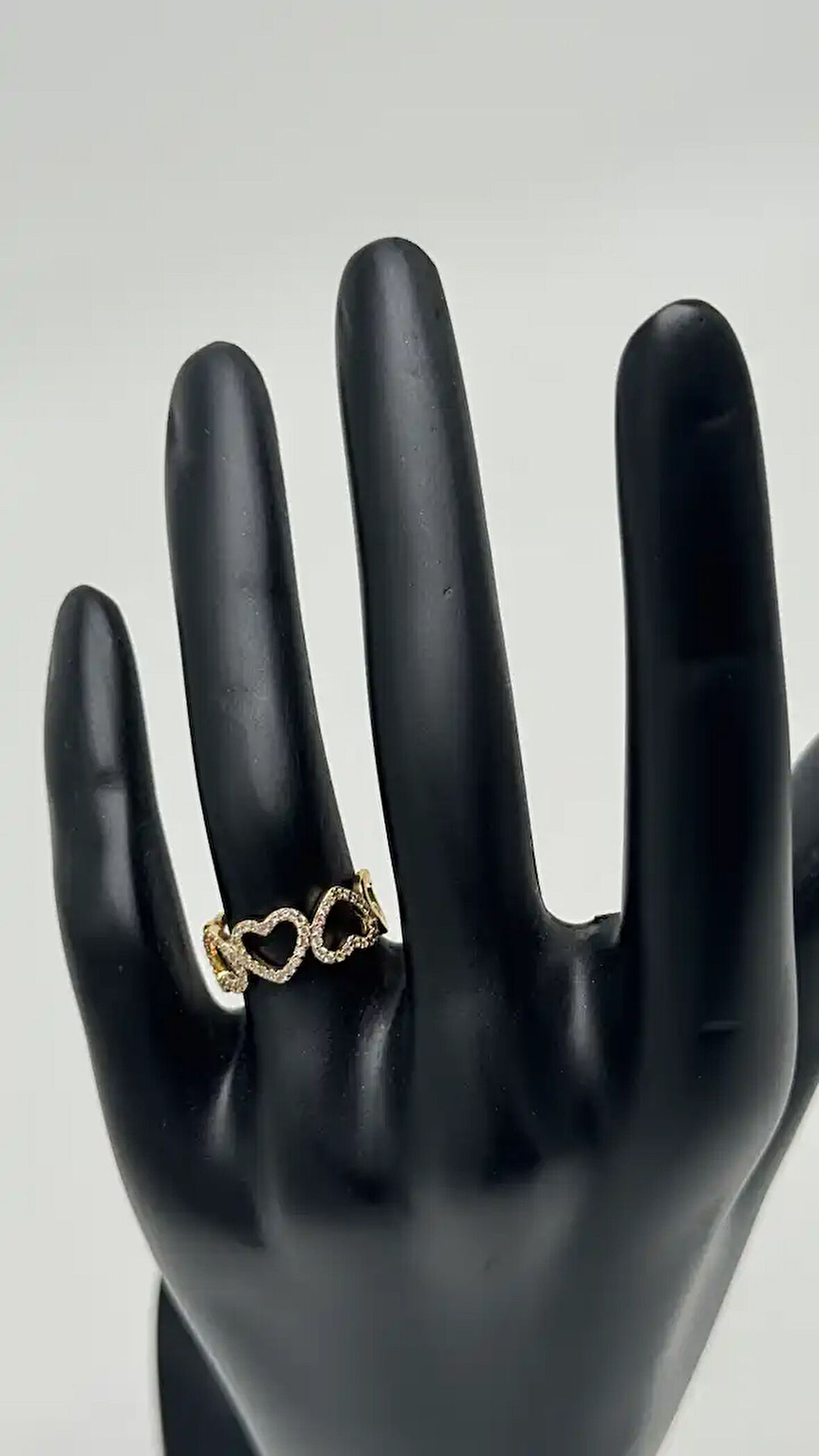 Gold Amore Kalp Detay Yüzük - Gold