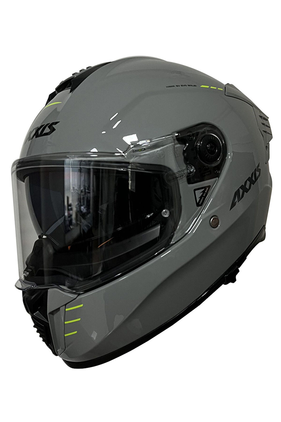 HAWK SV EVO SOLID A12 GLOSS GRAY MOTOSİKLET KASKI M