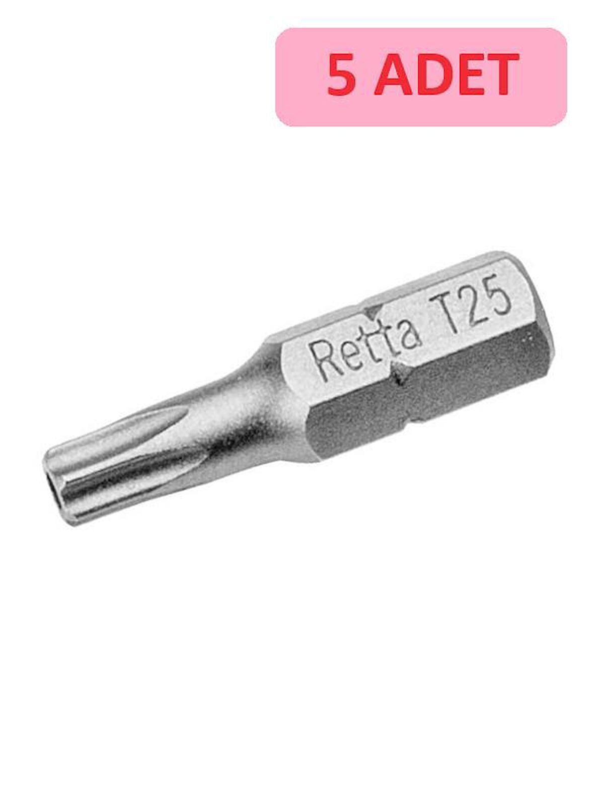 RETTA 1/4 5 KÖŞE TORX BİTS UÇ 10_25 MM RBT2010 5'Lİ