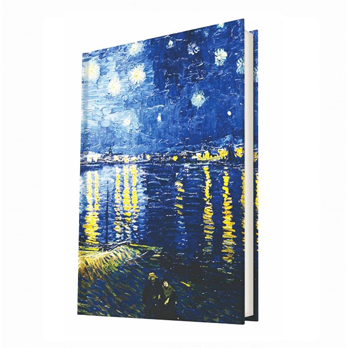 Deffter Art of Word-Starry Night Over The Rhone (Van Gogh)Sert Kapak Çizgili 14x20 Cm