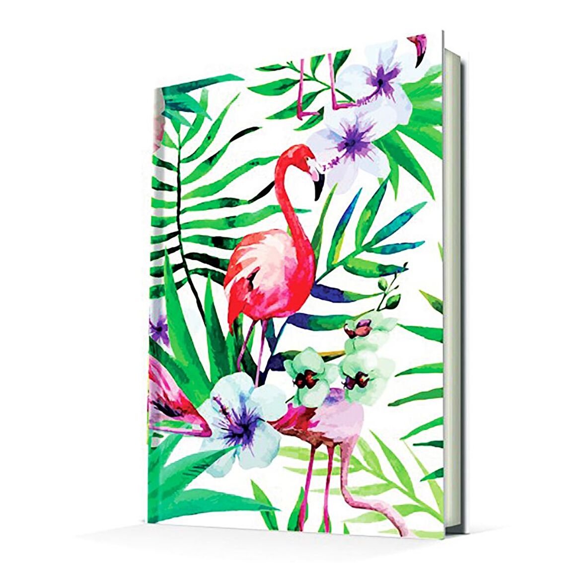 Deffter Paradise-Flamingo FlowerSert Kapak Çizgili 14x20 Cm