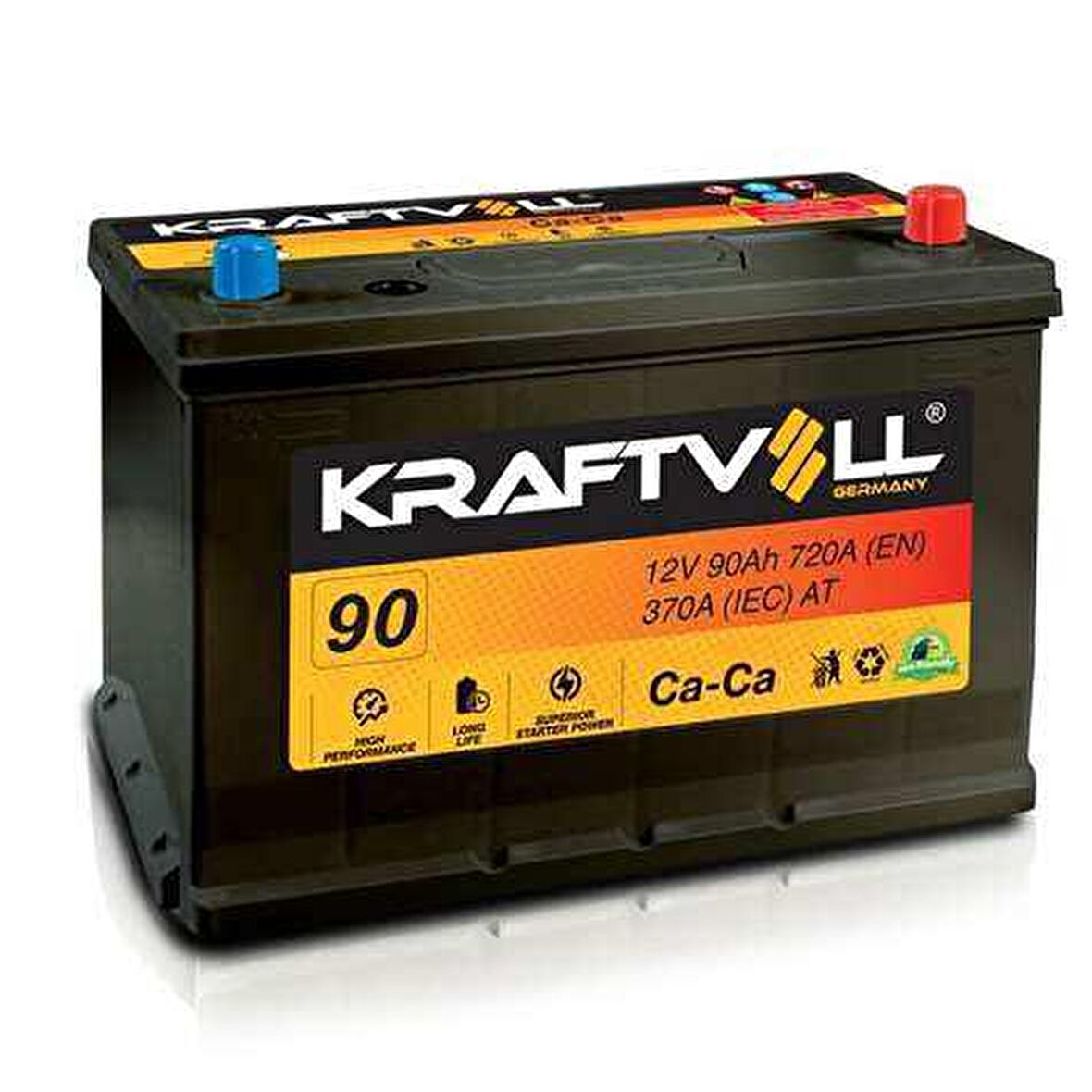 AKU 12V 90 AH N70 306×173×225 TAM KAPALI - KRAFTVOLL 18010015