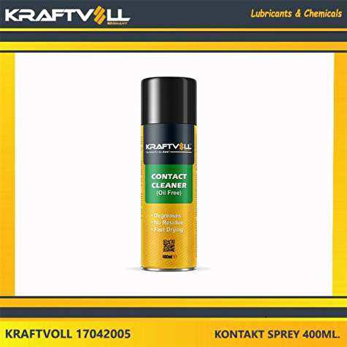 KONTAKT TEMIZLEME SPREY - YAGSIZ 400ML. - KRAFTVOLL 17042005