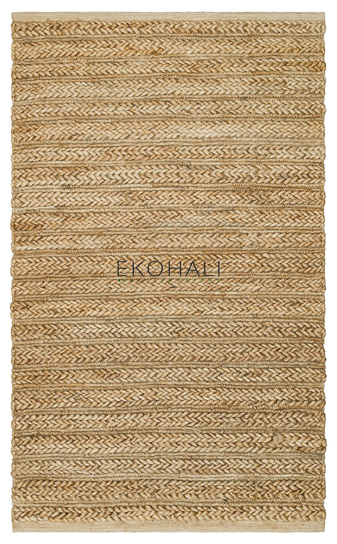Choti Koleksiyonu Jüt ile üretilen el dokuma sisal kilim Natural