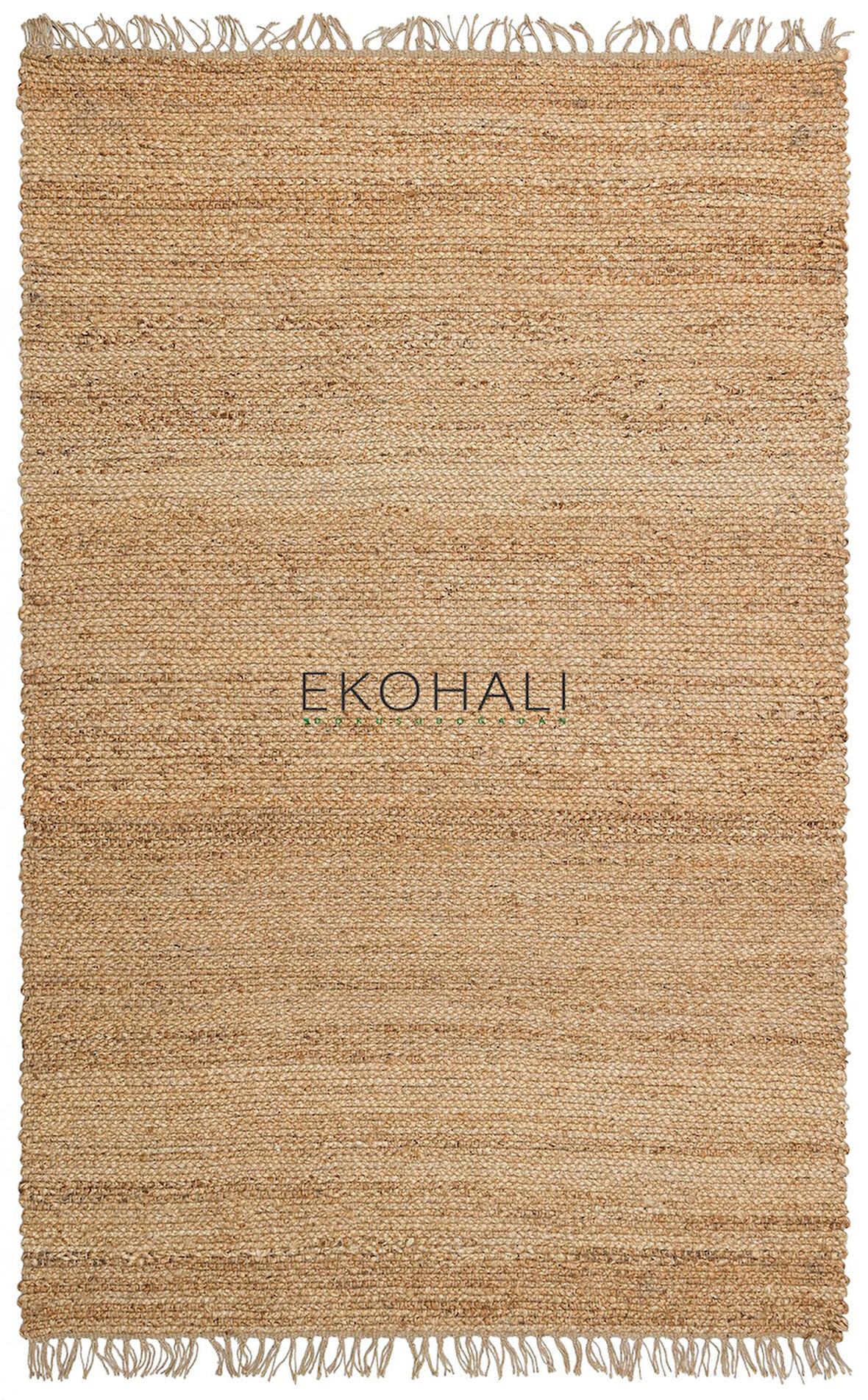 Echo Koleksiyonu Jüt ile üretilen el dokuma sisal kilim Natural ECH02