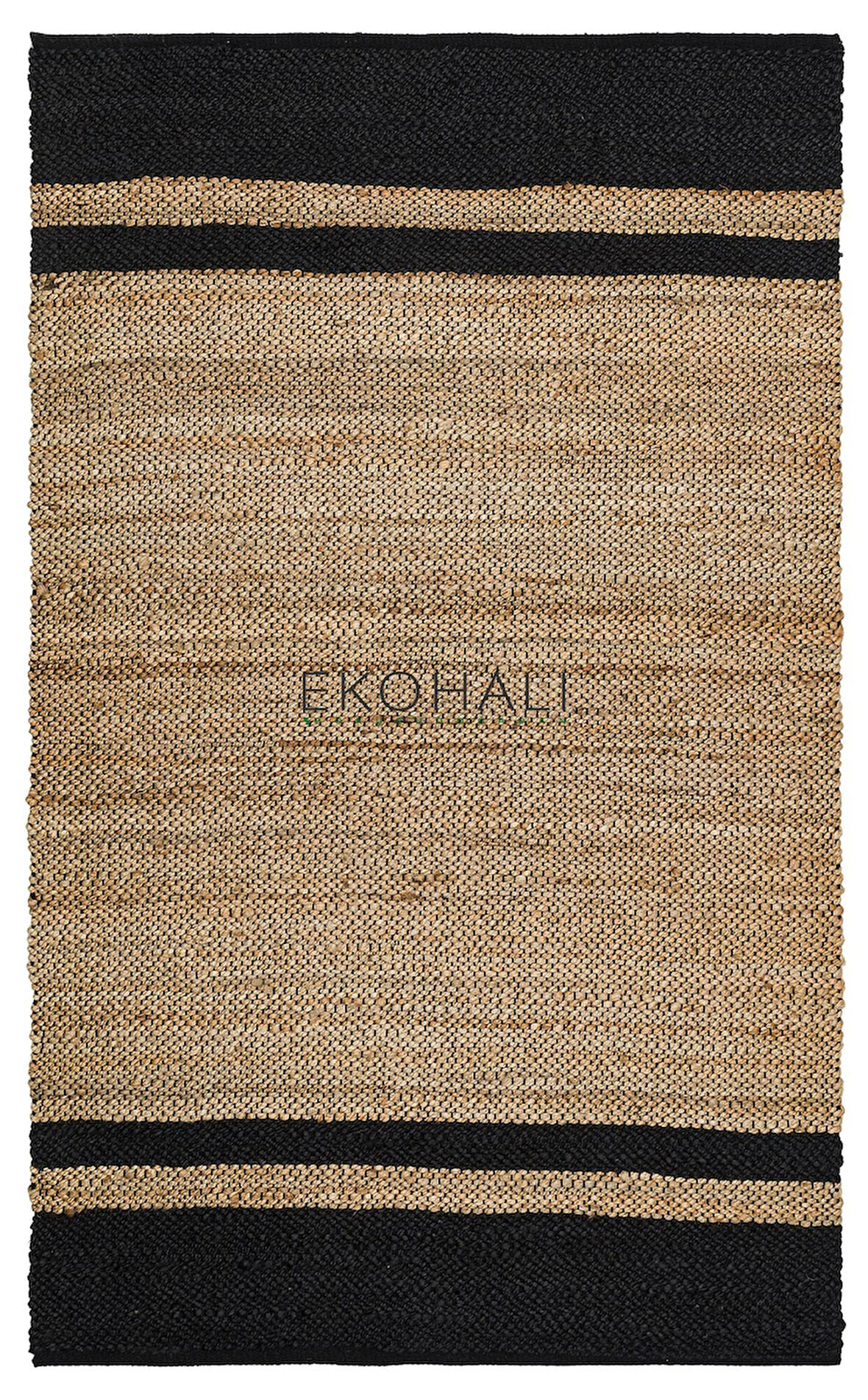 Echo Koleksiyonu Jüt ile üretilen el dokuma sisal kilim Natural ECH07
