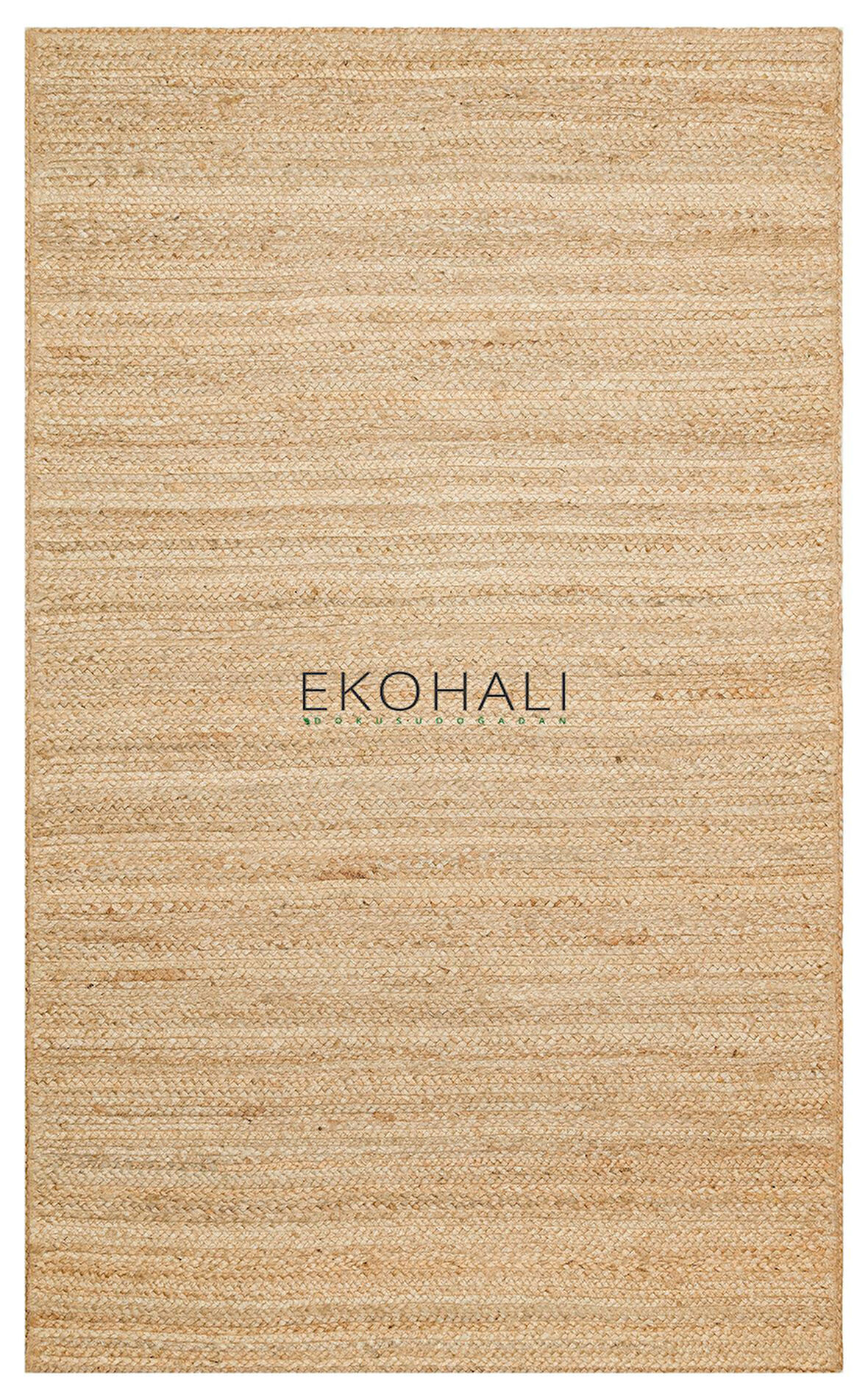 Echo Koleksiyonu Jüt ile üretilen el dokuma sisal kilim Natural ECH12