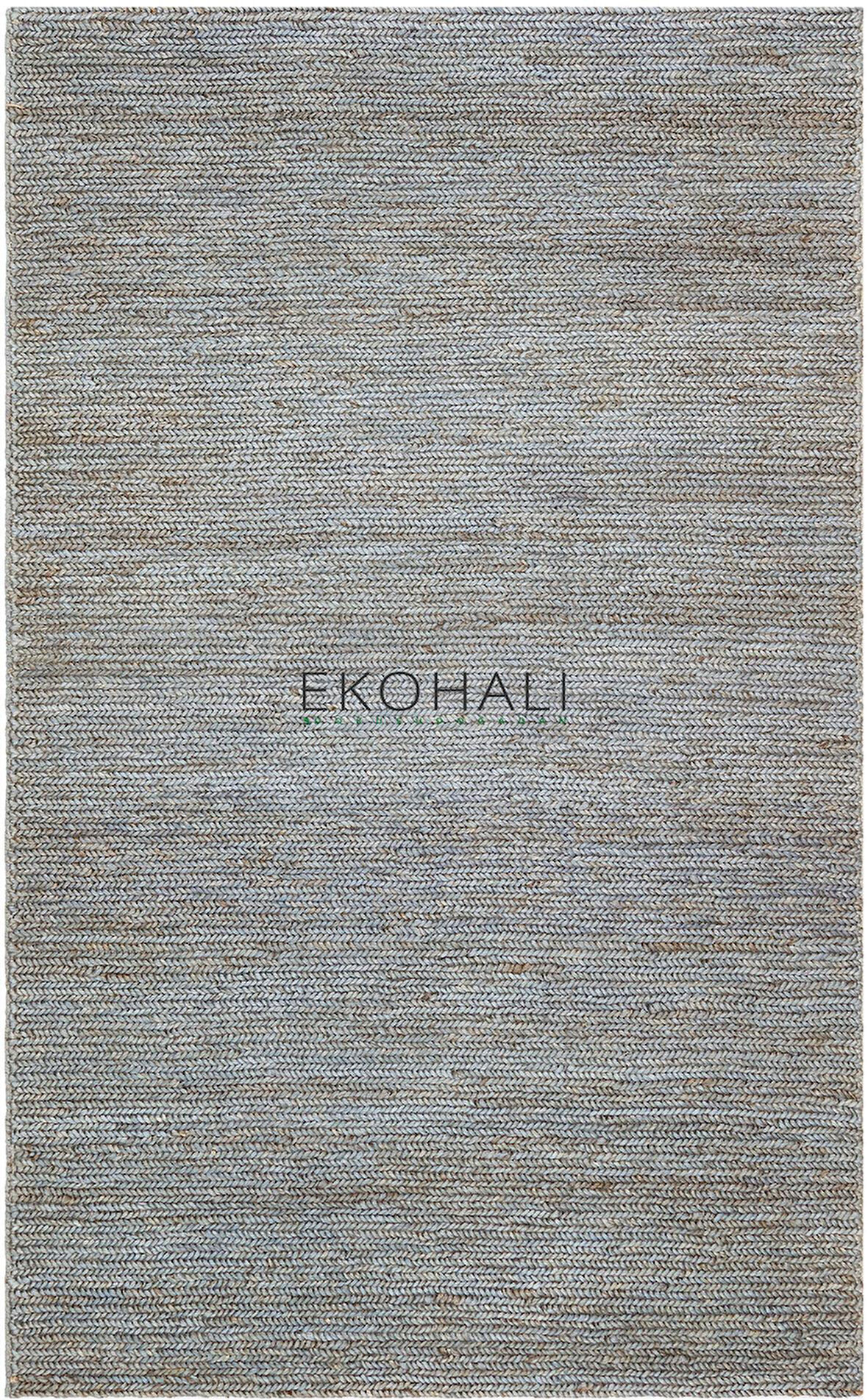 Fine Koleksiyonu Jüt ile üretilen el dokuma sisal kilim Slate Natural