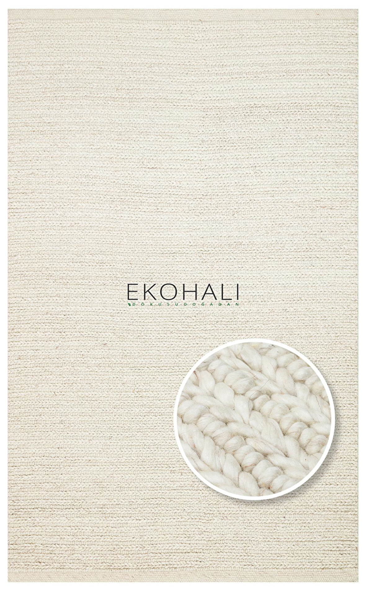 Jade Koleksiyonu Yün ile üretilen örme el halısı JD 07 L.Beige
