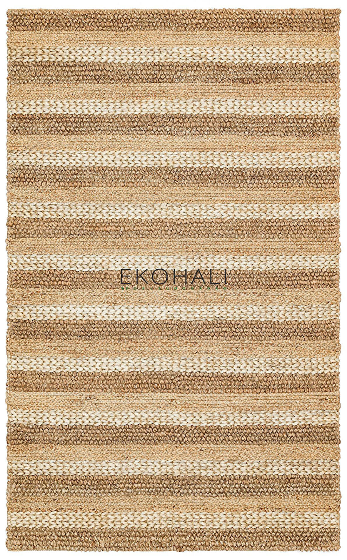 Netra Koleksiyonu Jüt ile üretilen el dokuma sisal kilim S-1410 Natural XW