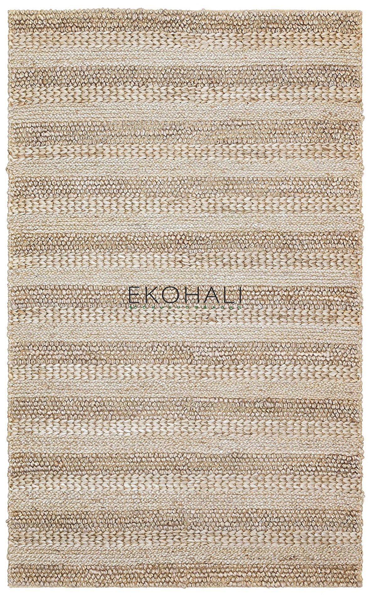 Netra Koleksiyonu Jüt ile üretilen el dokuma sisal kilim S-1410 Silver XW