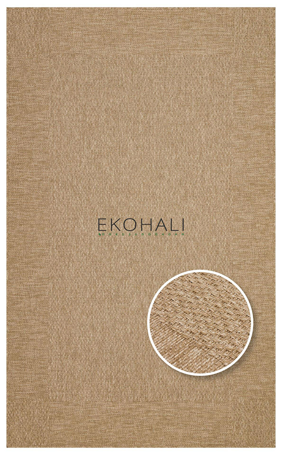 Salda Koleksiyonu iç ve Dış Mekan Kullanımına Uygun Jüt Görünümlü Yumuşak Dokulu Sisal Kilim SLD 06 Natural