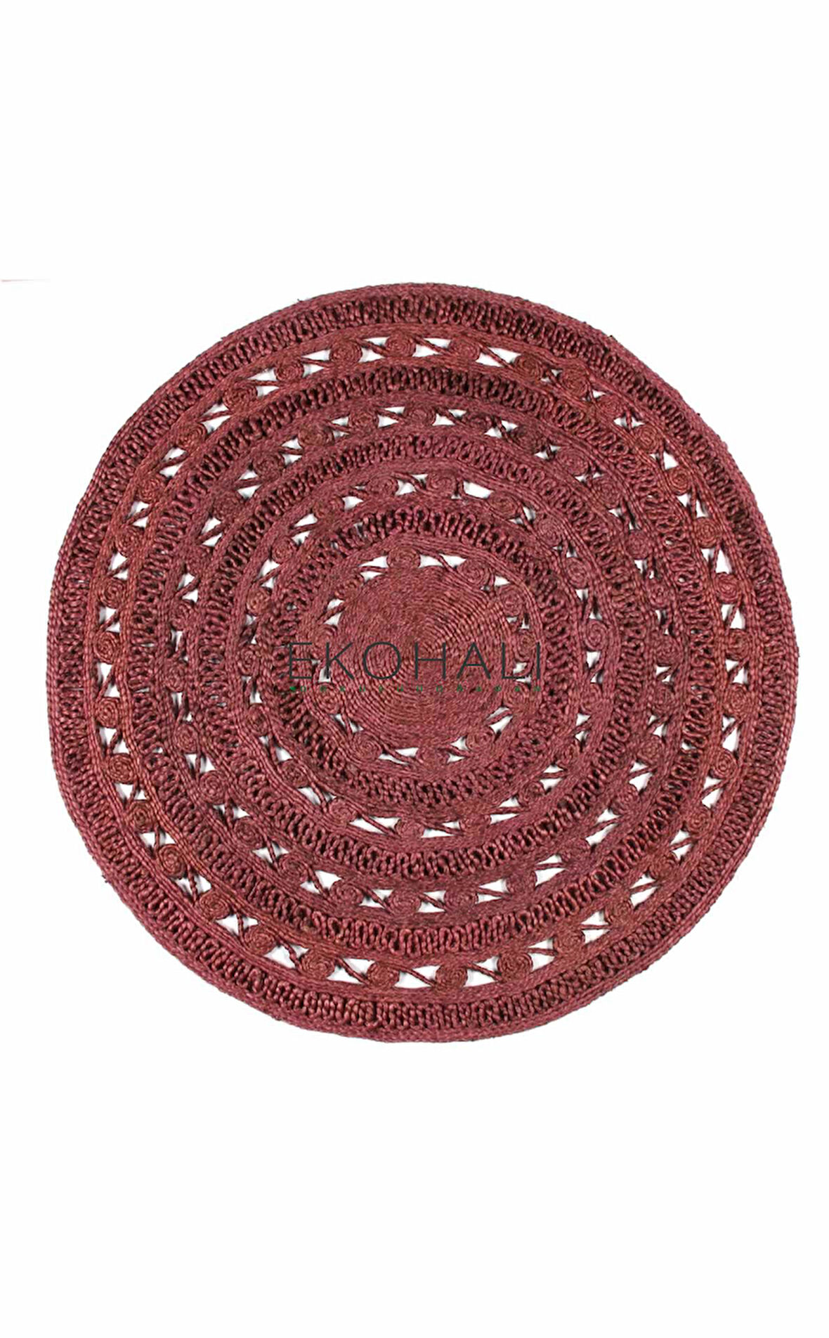 Solo Koleksiyonu Jüt ile üretilen el dokuma sisal kilim CA-106 Rubus