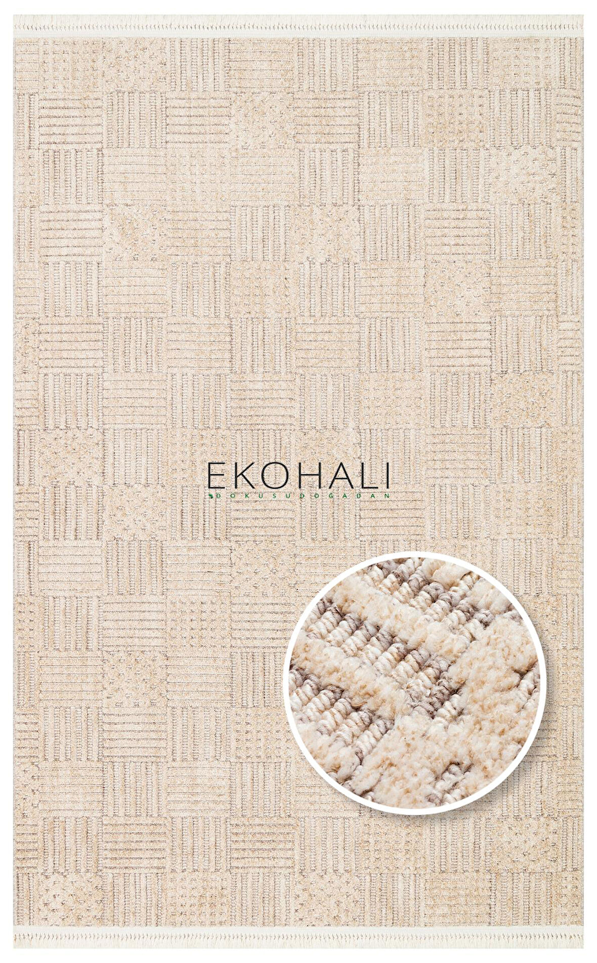 Joy Koleksiyonu Yumuşak Dokulu Tozsuz Halı JOY 05 Beige Gold