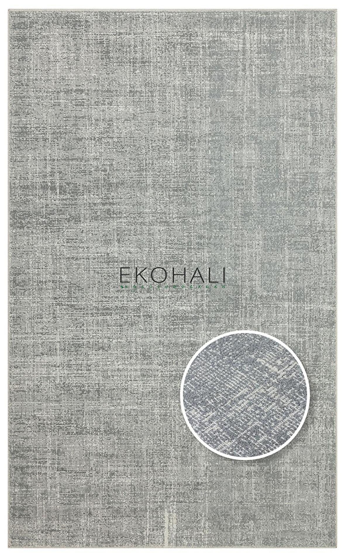Kalahari Koleksiyonu Sade ve Şık Halı KLH Plain Grey
