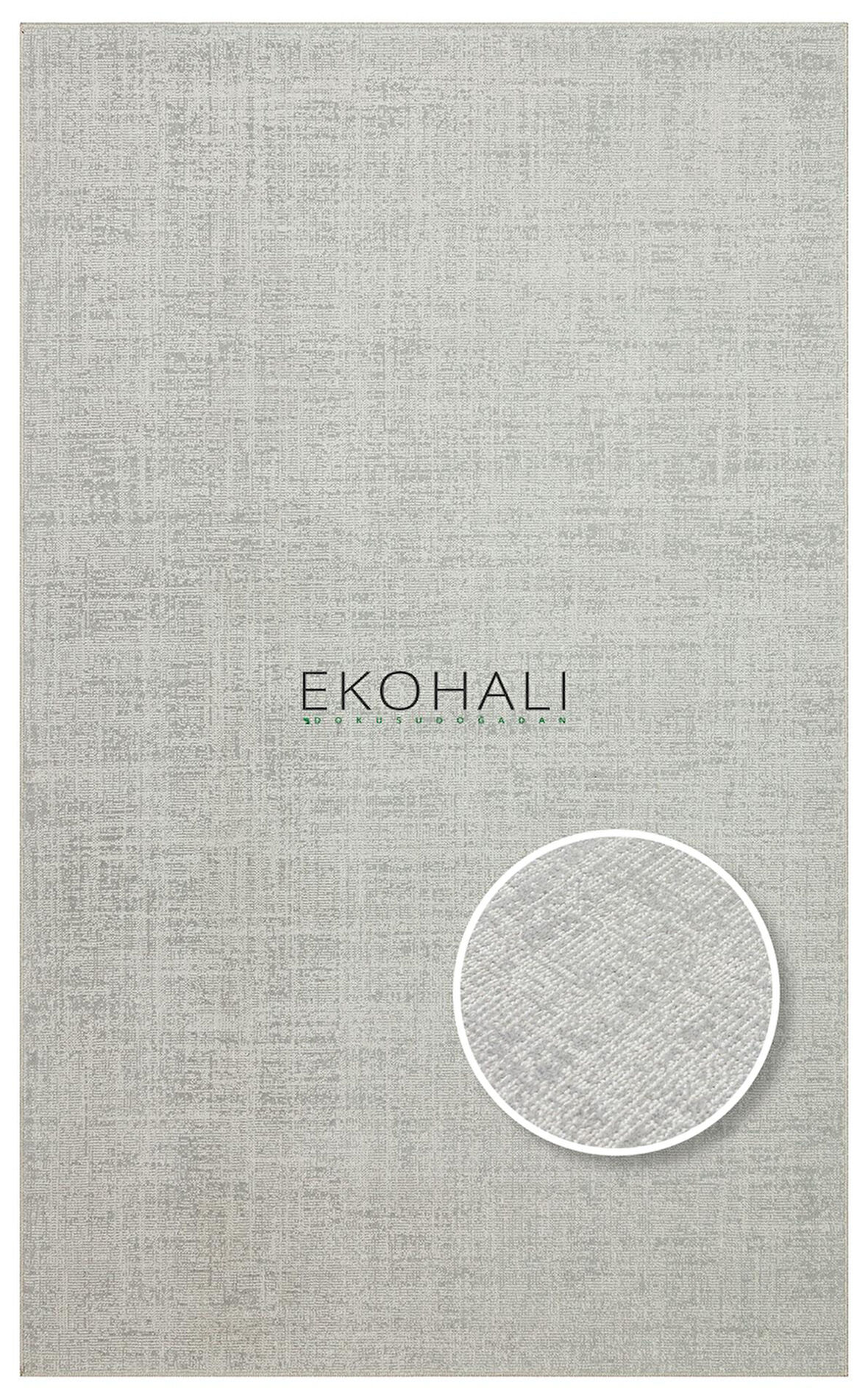 Kalahari Koleksiyonu Sade ve Şık Halı KLH Plain Silver