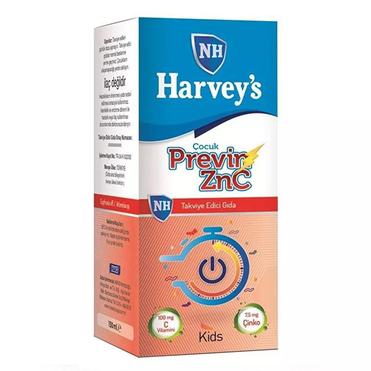 Nurse Harveys Çocuk Previnc ZnC Sıvı Takviye Edici Gıda 150 ml