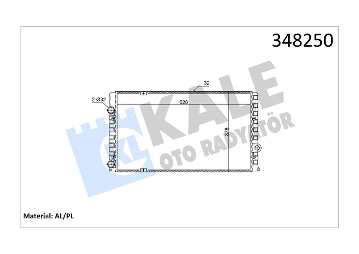 Vag Motor Su Radyatoru 1,9d / Td / Tdi Golf III 91>02 Passat 89>97 Vento 91>98 - Kale 348250