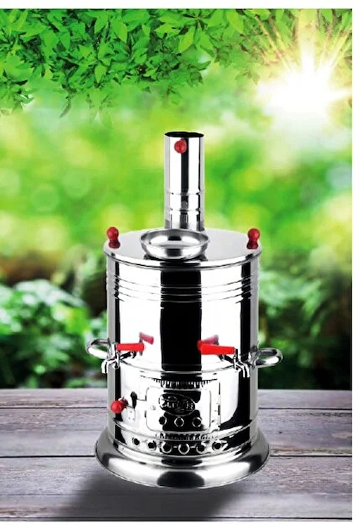 3,5 Litre Çift Musluklu Piknik Semaveri