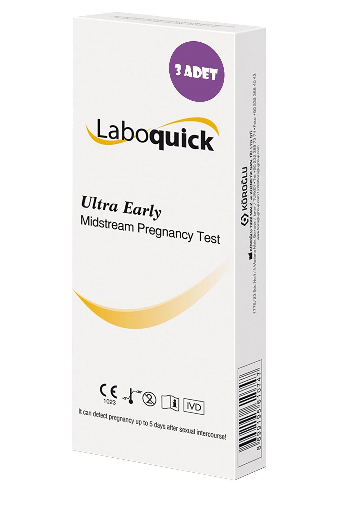 Laboquıck Ultra Erken Gebelik Testi 3 Adet