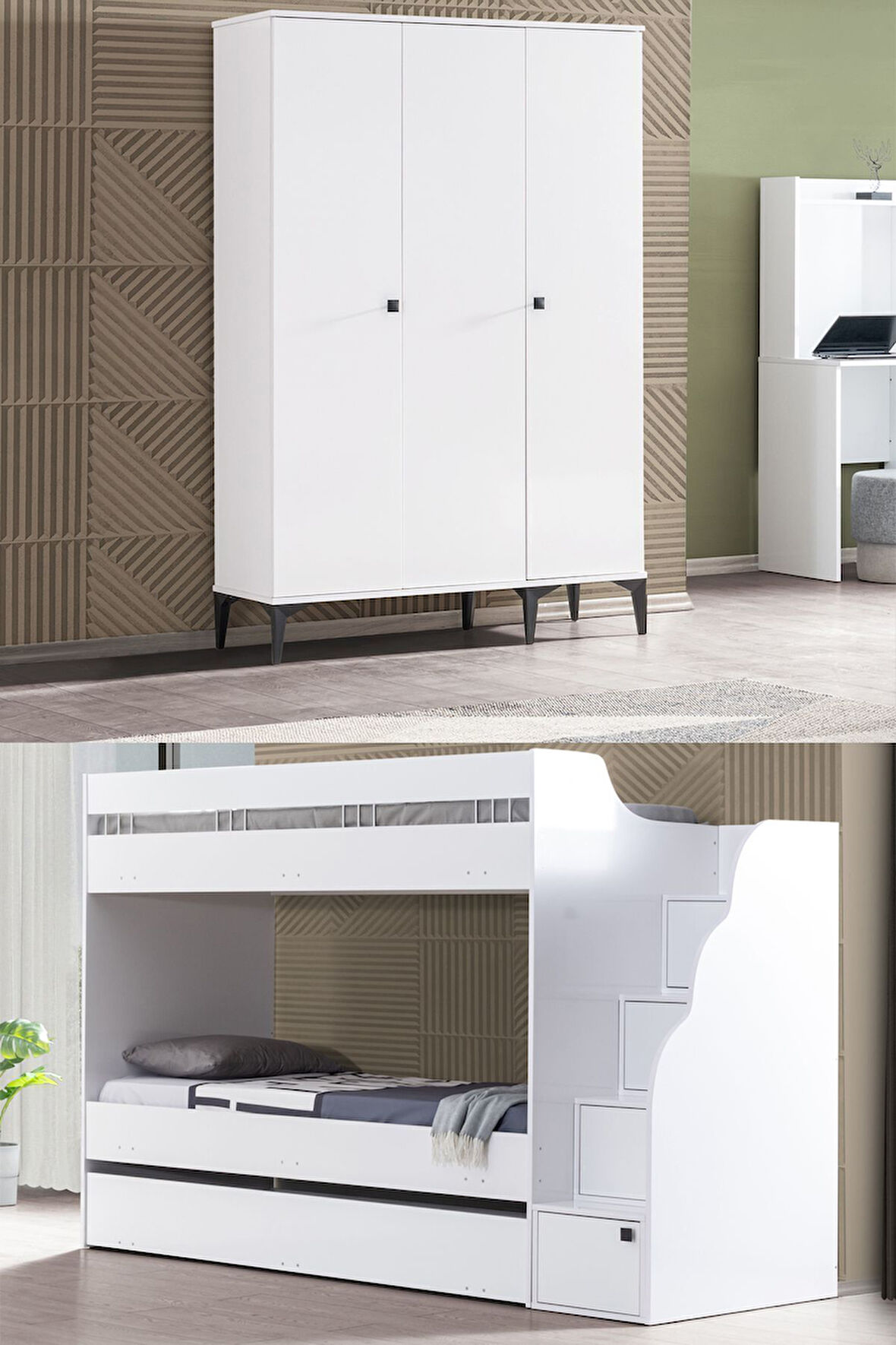 Ranza, White Complex Yavrulu Ranza 3 Kapılı Dolap