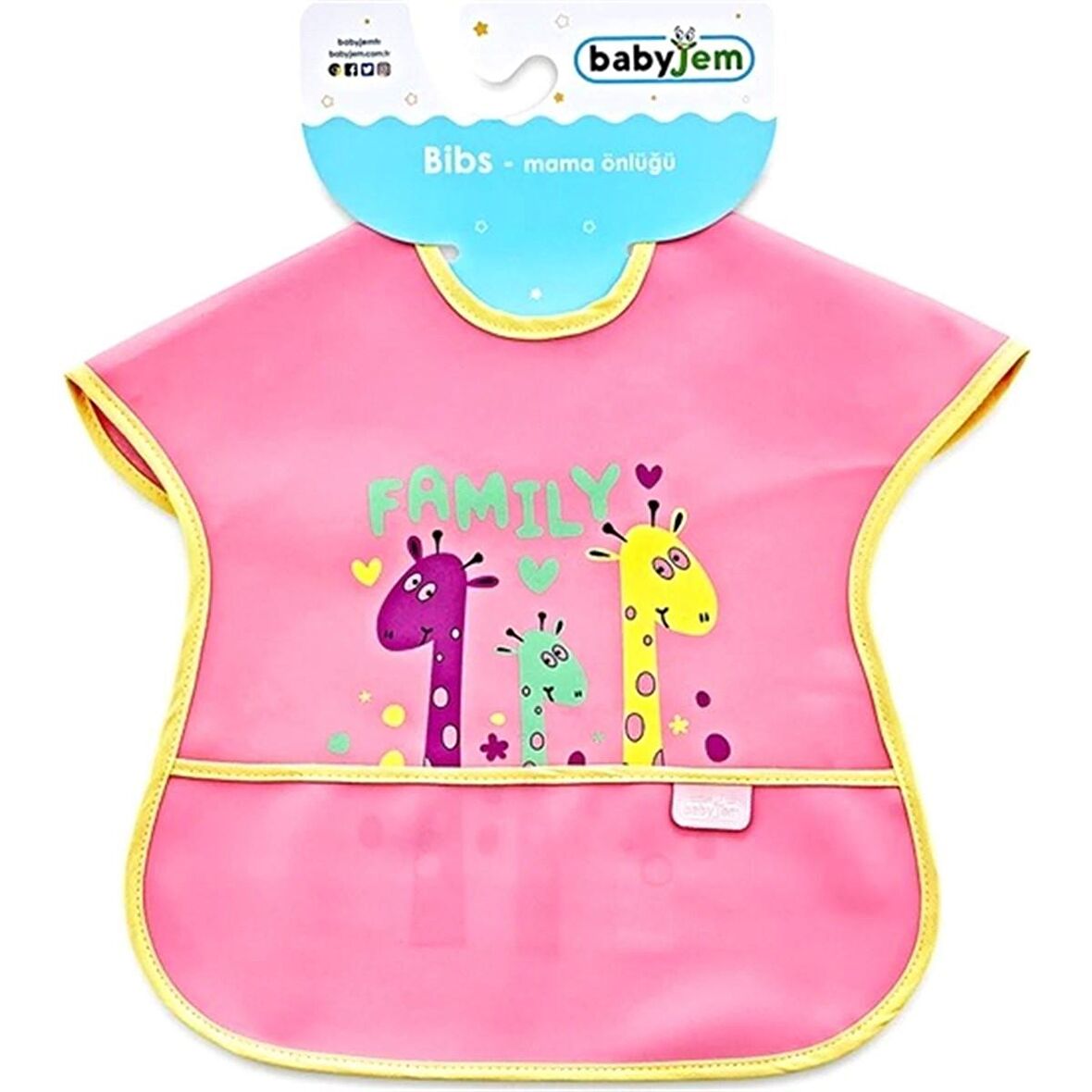 Babyjem Poli Muşamba Kollu Önlük Dinozor Desenli P