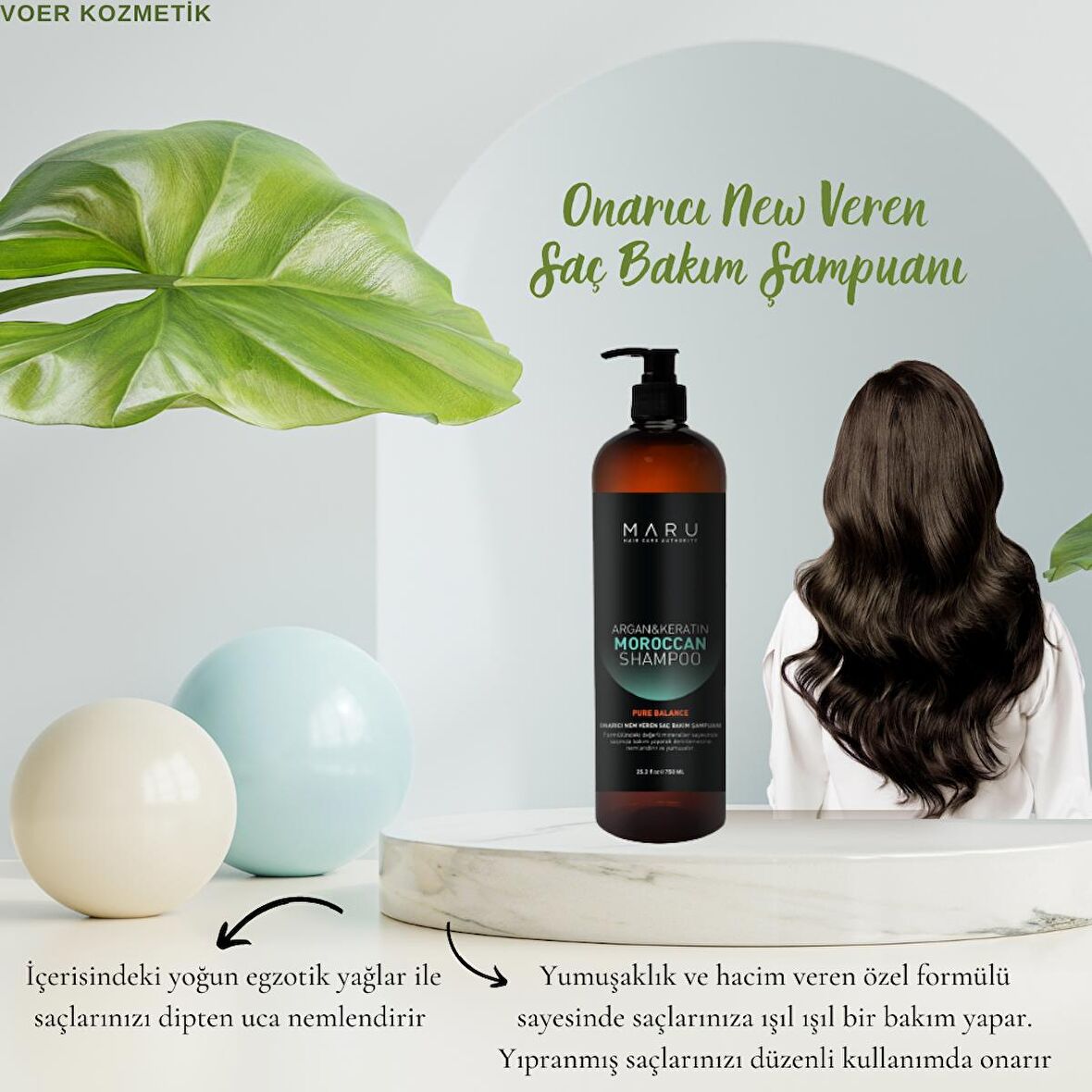 Onarıcı Nem Veren Argan Ve Keratin Saç Bakım Şampuanı 750 ml