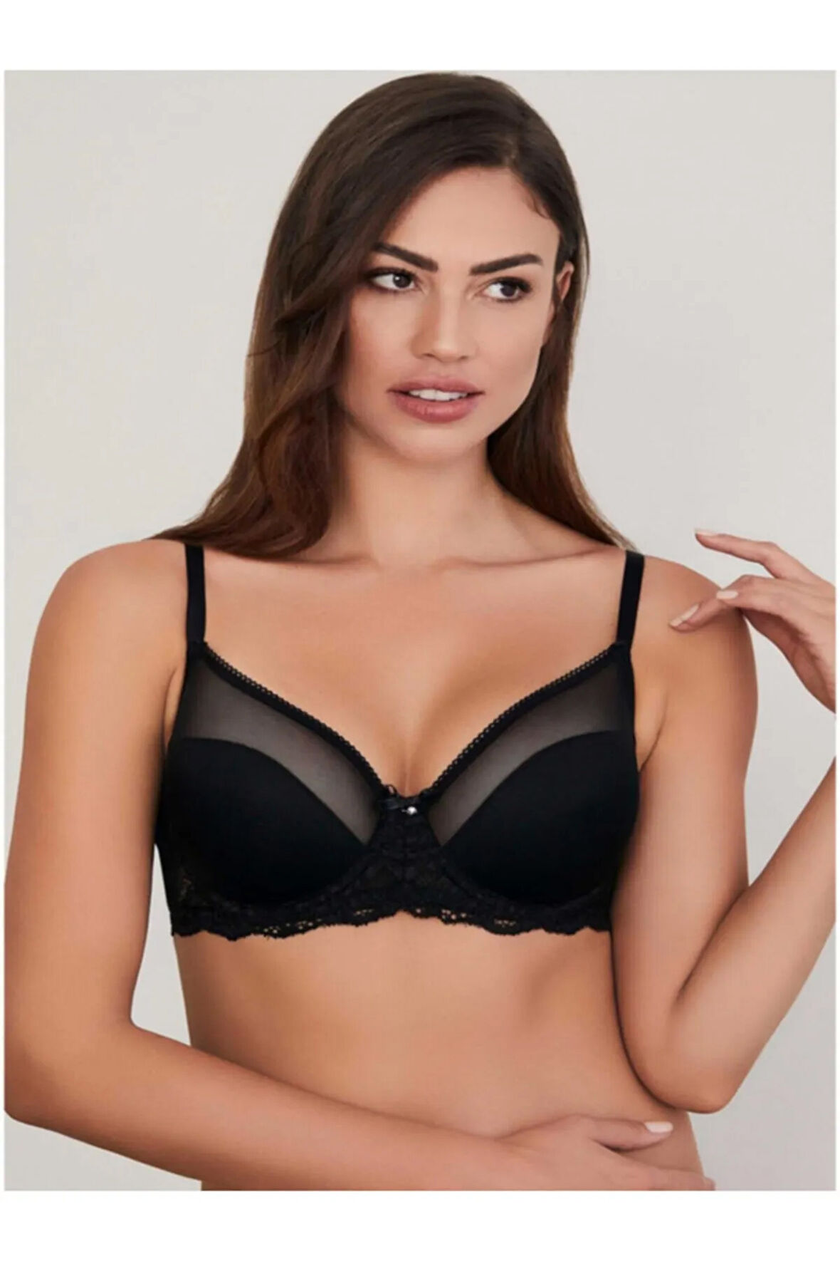 Kadın Siyah Tül Toparlayıcı Sütyen