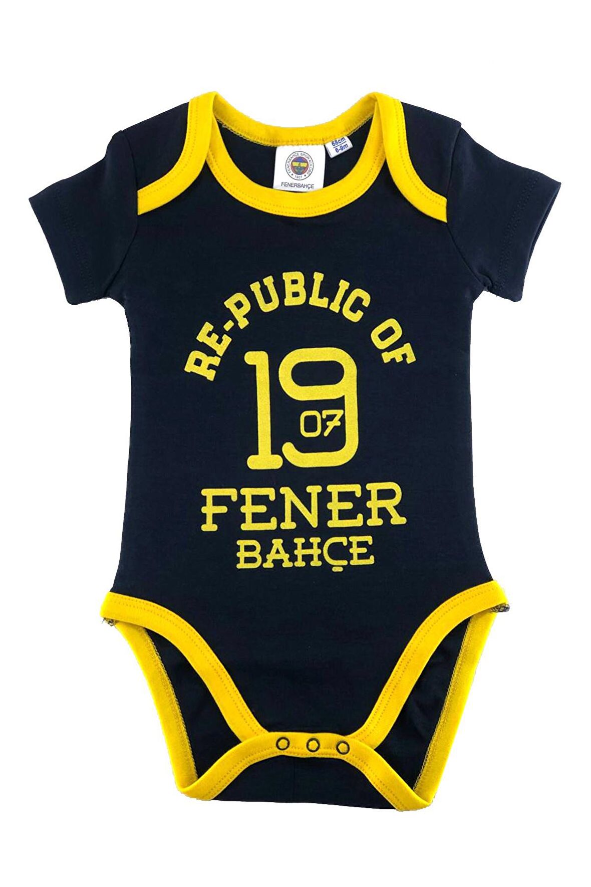 Fenerbahçe Lisanslı Unisex Bebek Kısa Kollu Body Zıbın