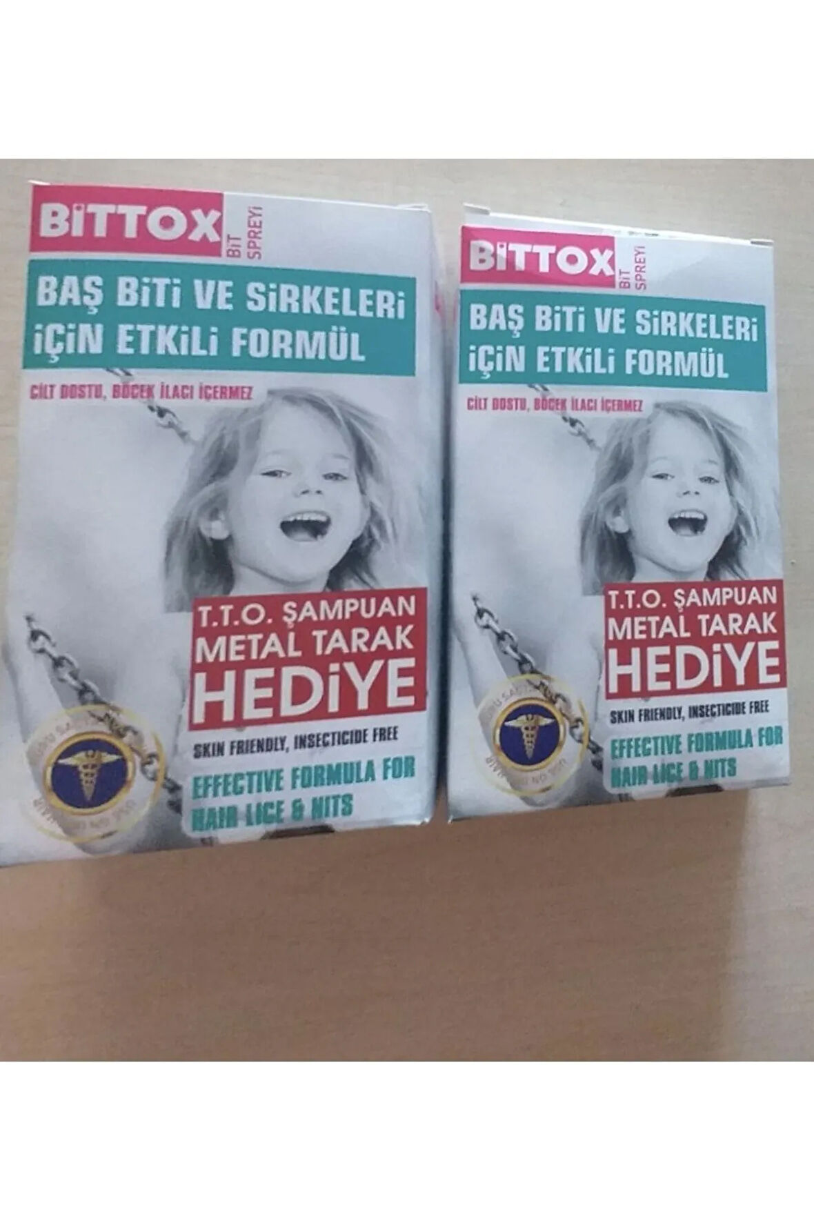 2 Adet - BİTTOX Bit Spreyi 100 Ml + Tto Şampuan ( Metal Tarak Hediyeli)