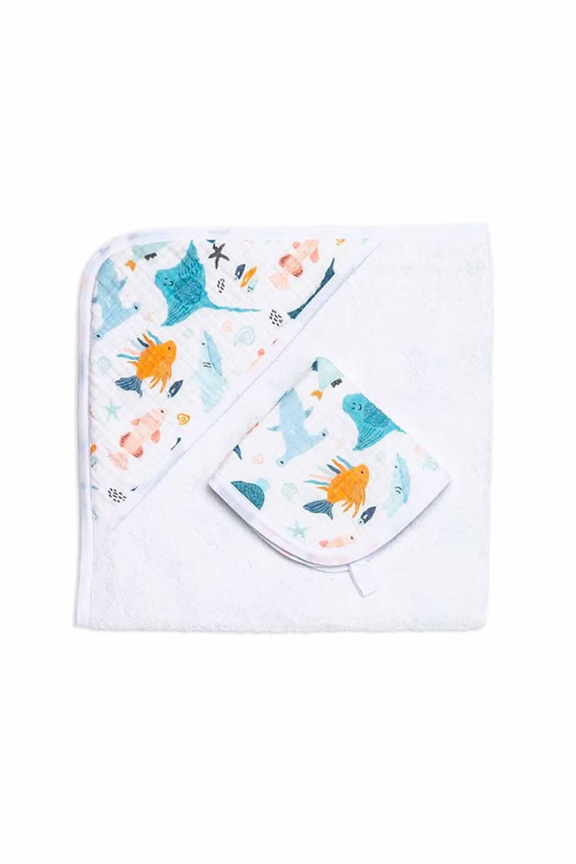 Funnababy Muslin Havlu Seti - Atlantico - 75x75/30