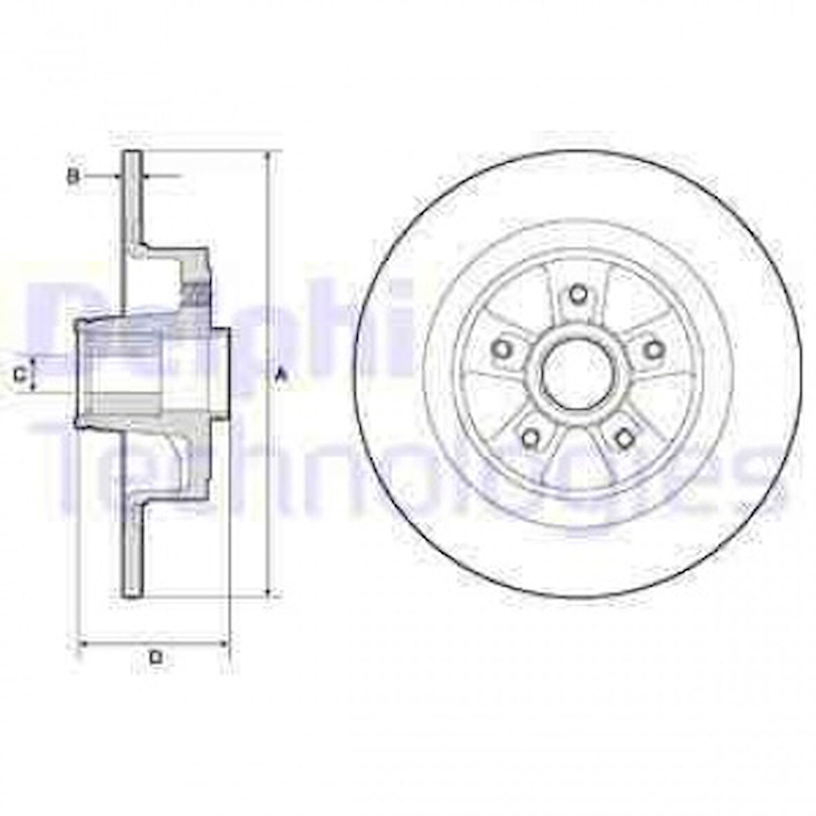 Renault Arka Fren Diski Rulmanlı Renault Megane II Rs 2.0 16v Turbo 5 Bijon - Delphi Bg9136rs