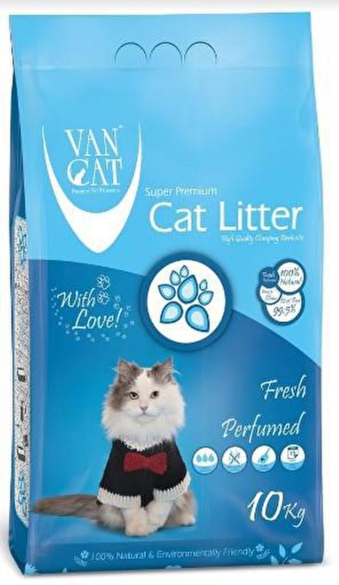 Vancat Fresh Compact Bentonit İnce Taneli Kedi Kumu 10 Kg