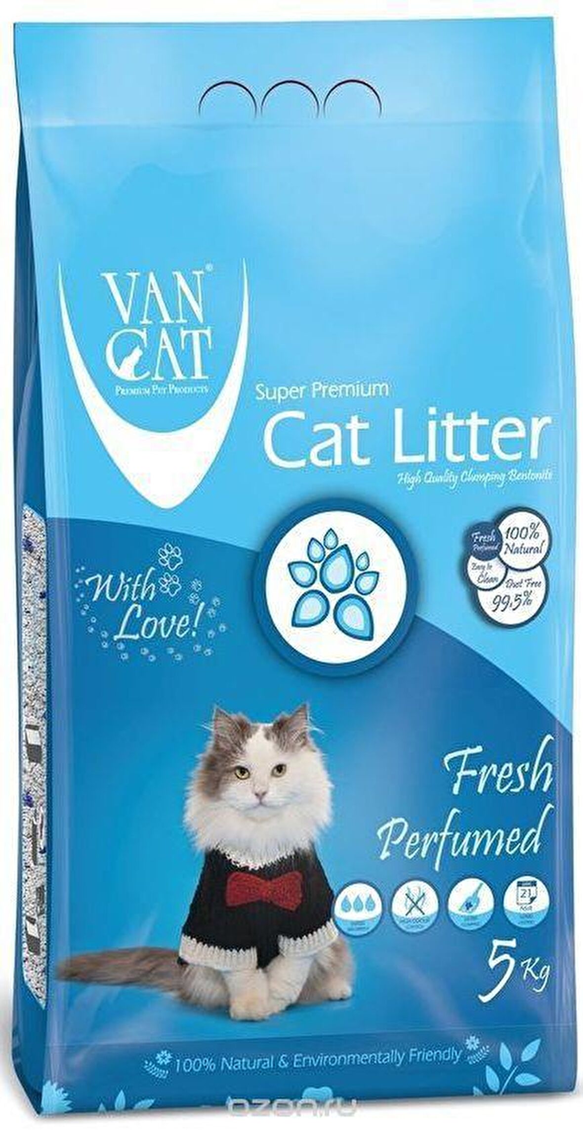 Vancat Fresh Compact Bentonit İnce Taneli Kedi Kumu 5 Kg