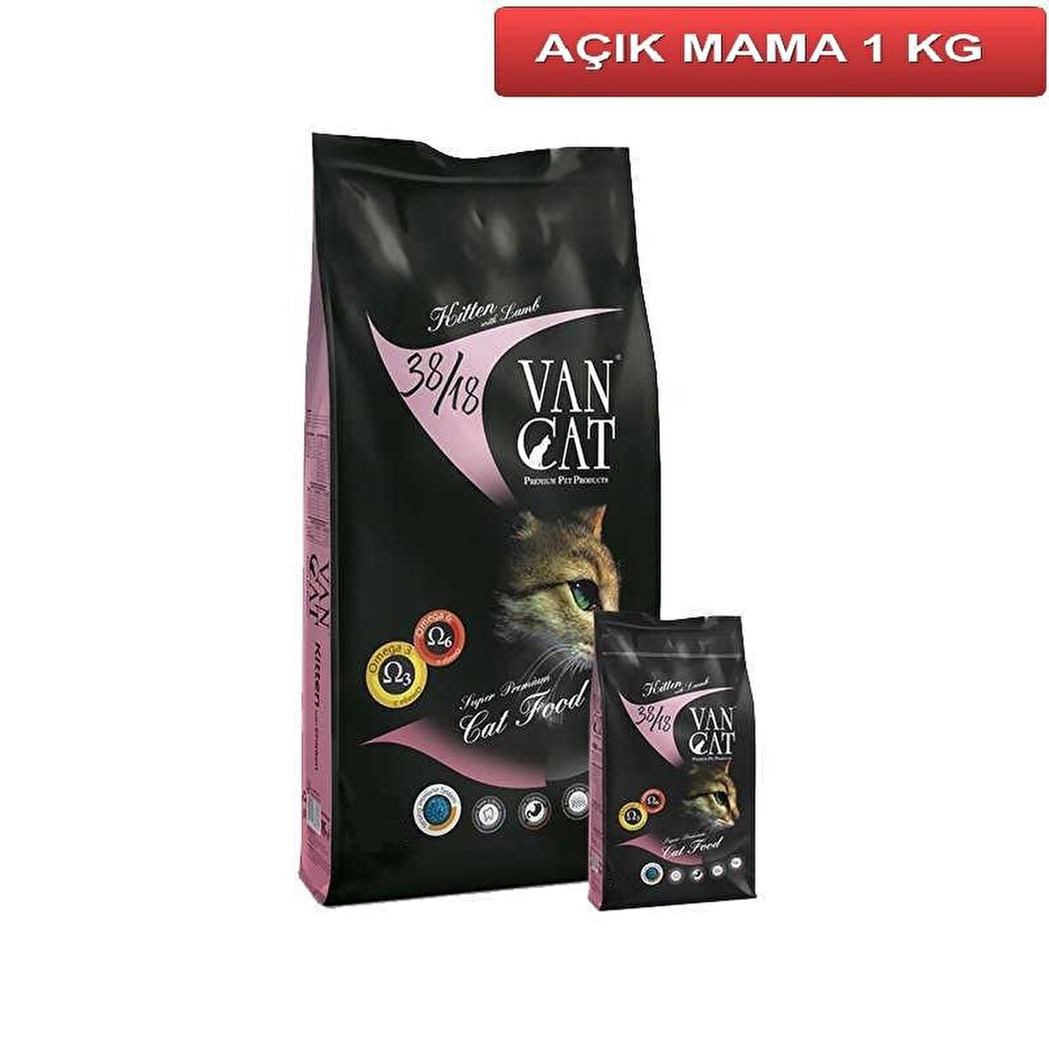 Vancat Kitten Kuzu Etli Yavru Kedi Maması 1 Kg AÇIK