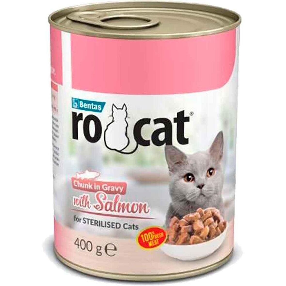 RO Cat Somonlu Kısır Kedi Konservesi 400 Gr