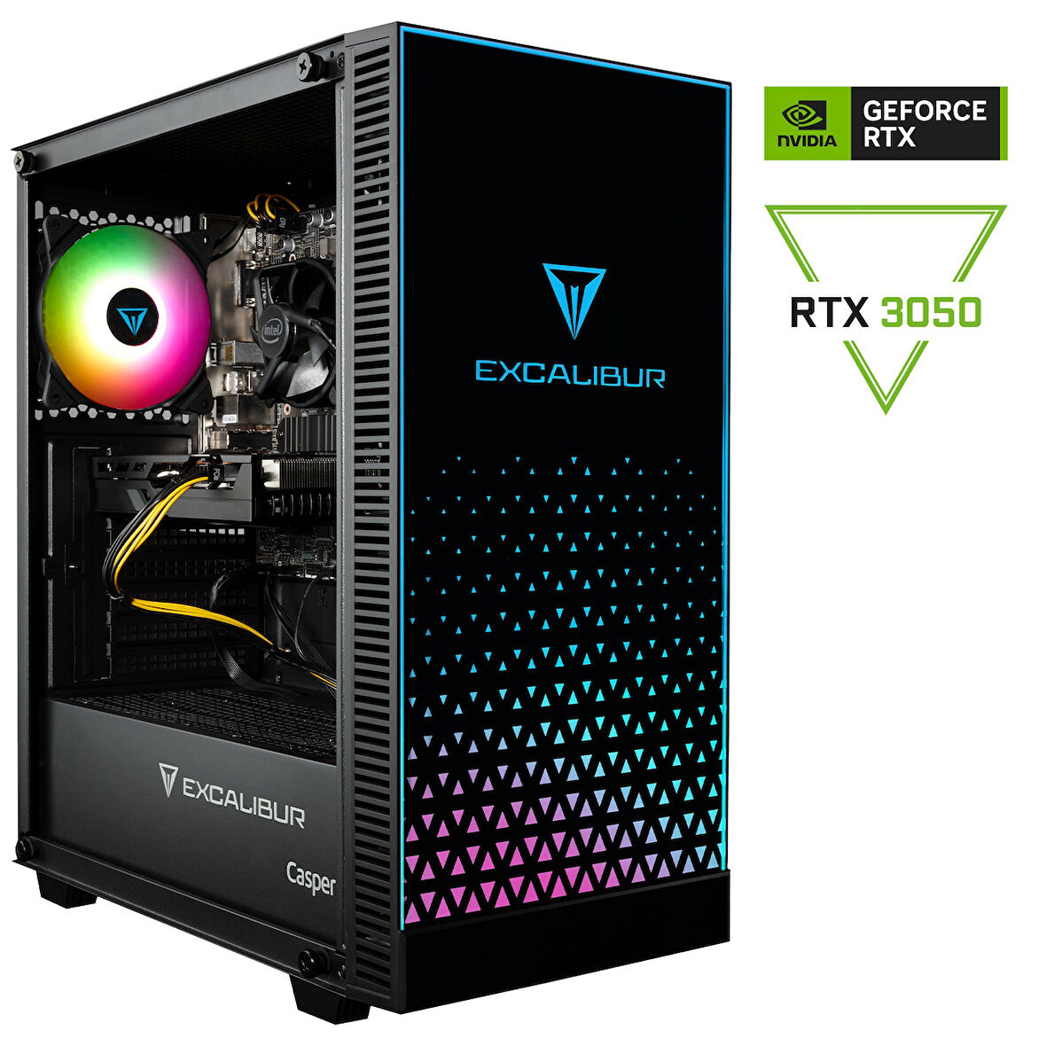 Casper Excalibur E65H.144F-BV50X-0FC Intel Core i5-14400F 16GB RAM 500GB NVME SSD RTX3050 Freedos