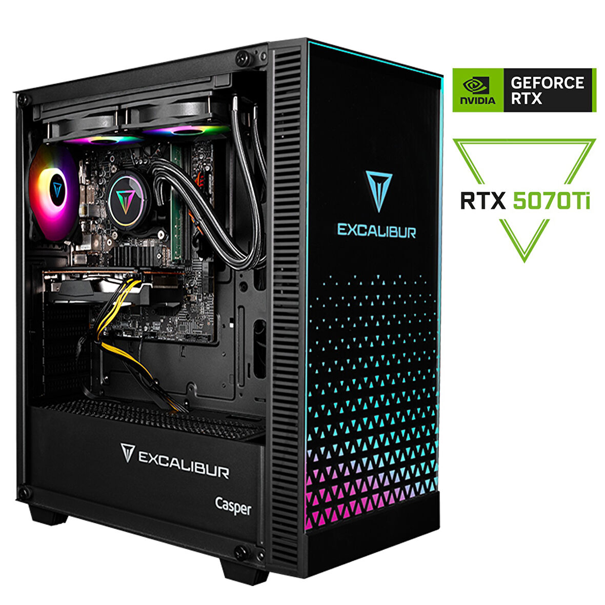 Casper Excalibur E65Z.285K-EFP0X-0RG Series 2 Intel Core Ultra 9-285K 64GB RAM 1TB SSD Nvidia GeForce RTX 5070TI Freedos