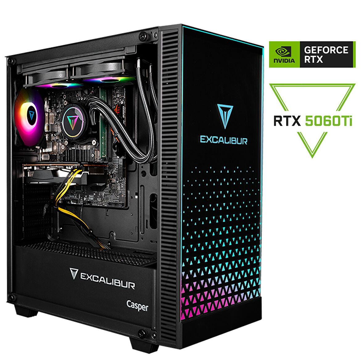 Casper Excalibur E65L.144F-EFT0X-0RD Intel Core i5-14400F 64GB RAM 1TB SSD Nvidia GeForce RTX 5060TI Freedos