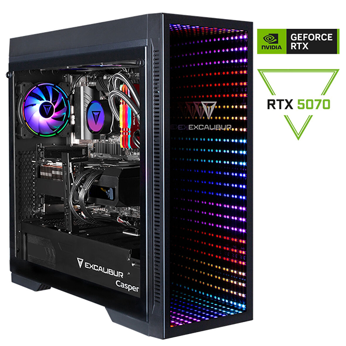 Casper Excalibur E75Z.285K-EF70X-0SG Series 2 Intel Core Ultra 9-285K 64GB RAM 1TB SSD Nvidia GeForce RTX 5070 Freedos