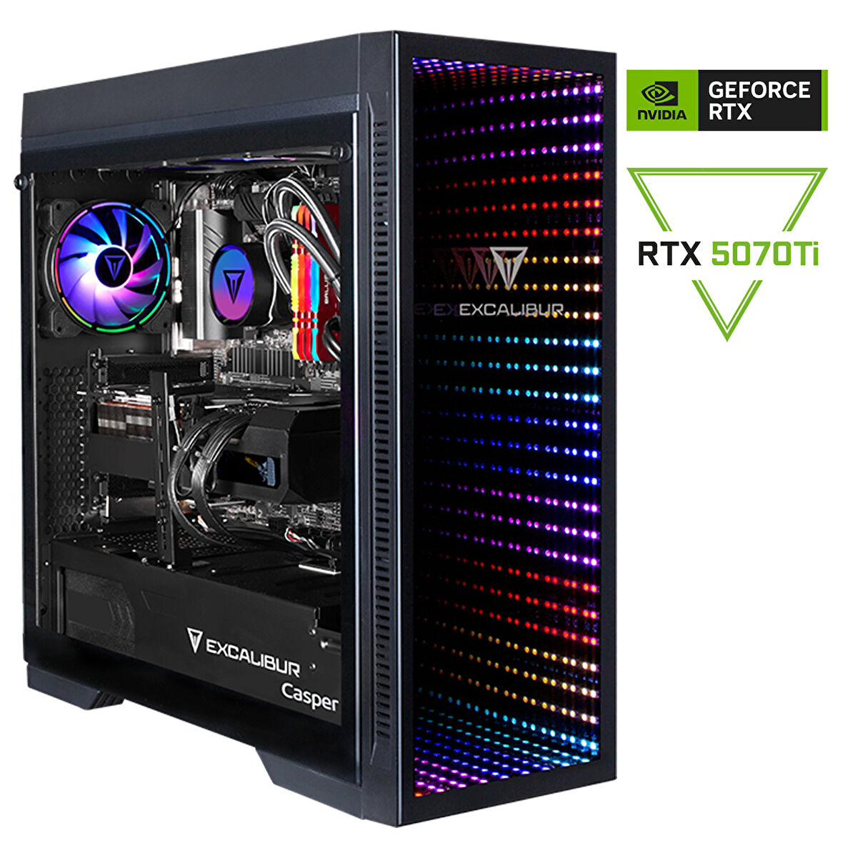 Casper Excalibur E75L.147F-DFP0X-0SE Intel Core i7-14700F 32GB RAM 1TB SSD Nvidia GeForce RTX 5070TI Freedos