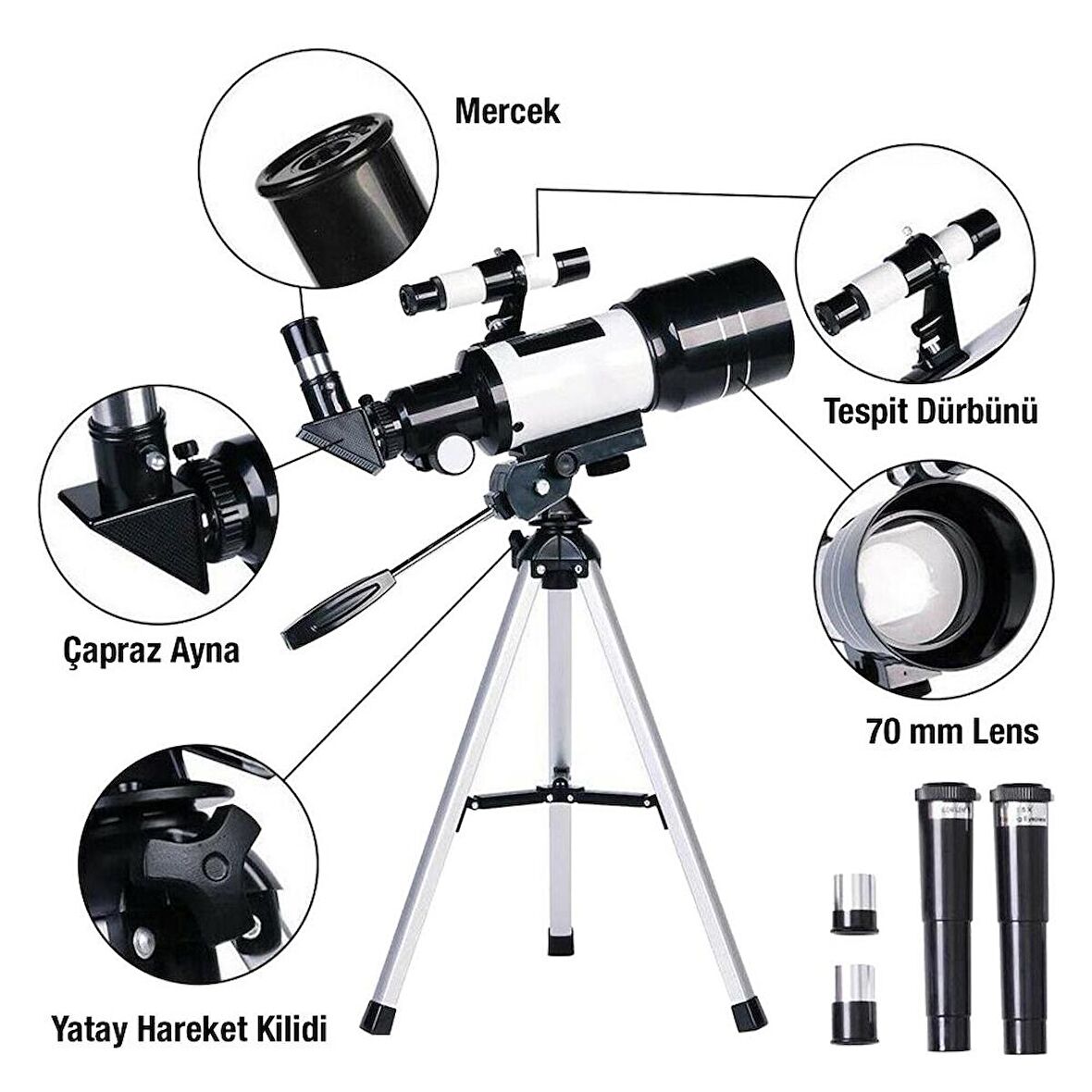 Jwin JT-30070 Tripodlu Teleskop