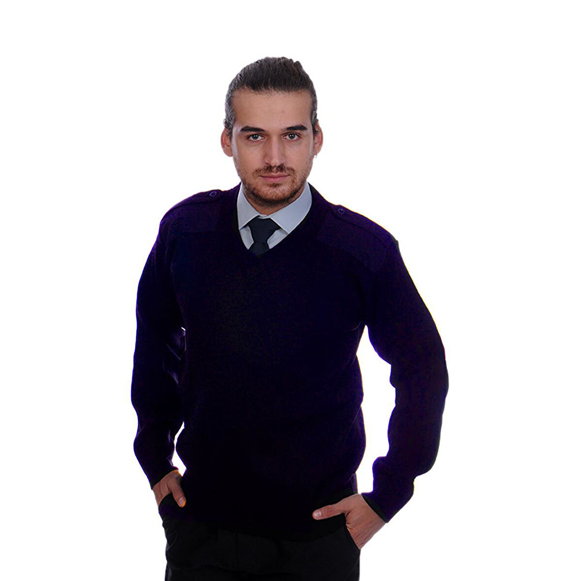 Formteks Güvenlik Kazak  V Yaka Lacivert