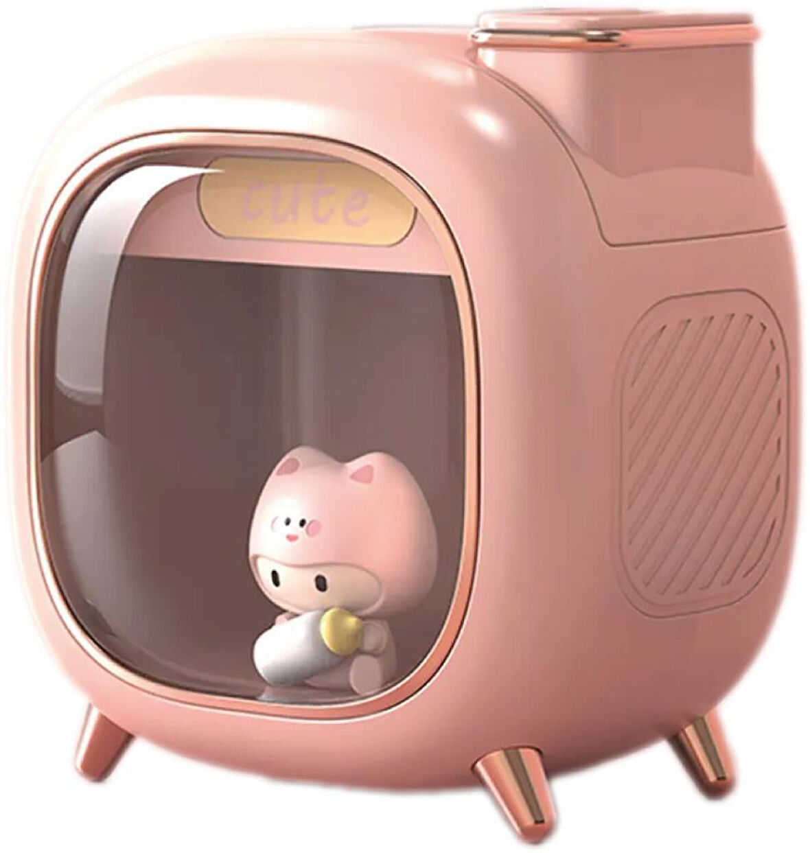 Hakopro 500 mL Gece Lambası Özellikli Hava Nemlendirici Aromatik Difüzör Pembe HP-1003