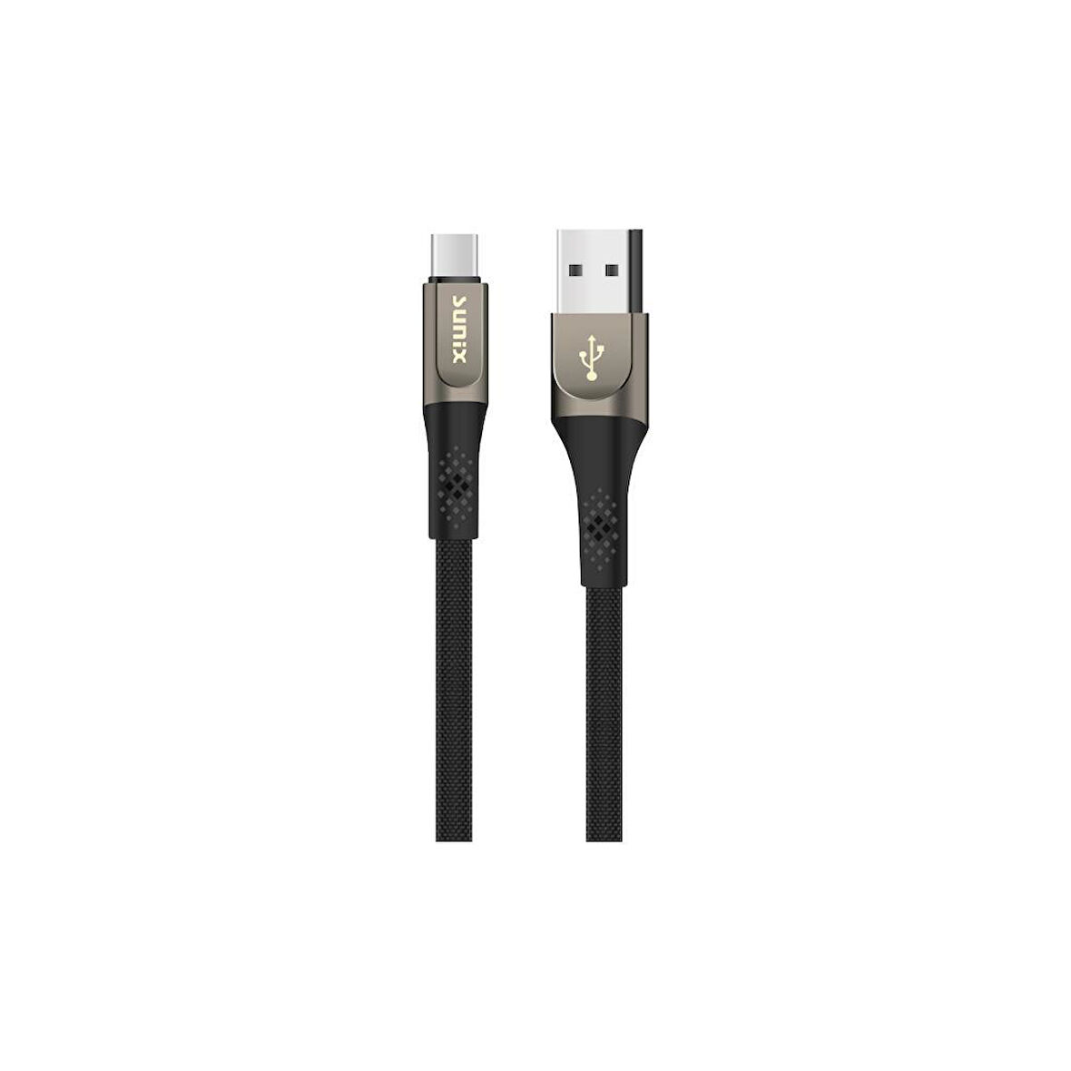 Sunix 3.0A Usb-A Type-C  Örgülü Secret Data ve Şarj Kablosu SC-122
