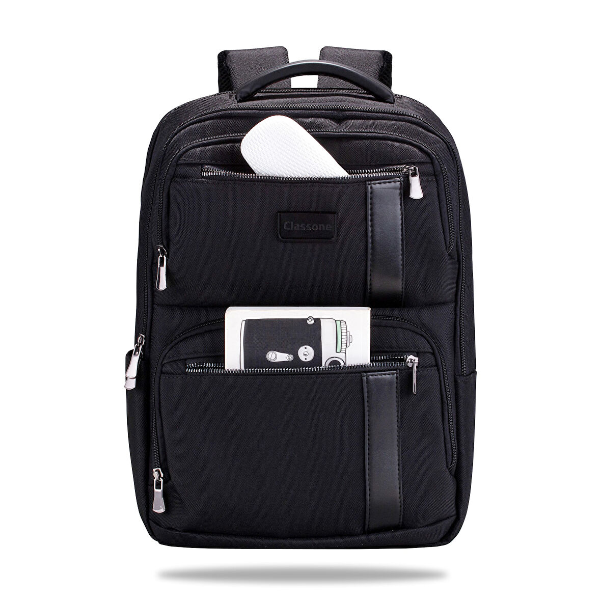 Classone BP-BS100 Business VIP B1 - Serisi 15.6' WTX Pro Su Geçirmez Kumaş Laptop Sırt Çantası-Siyah