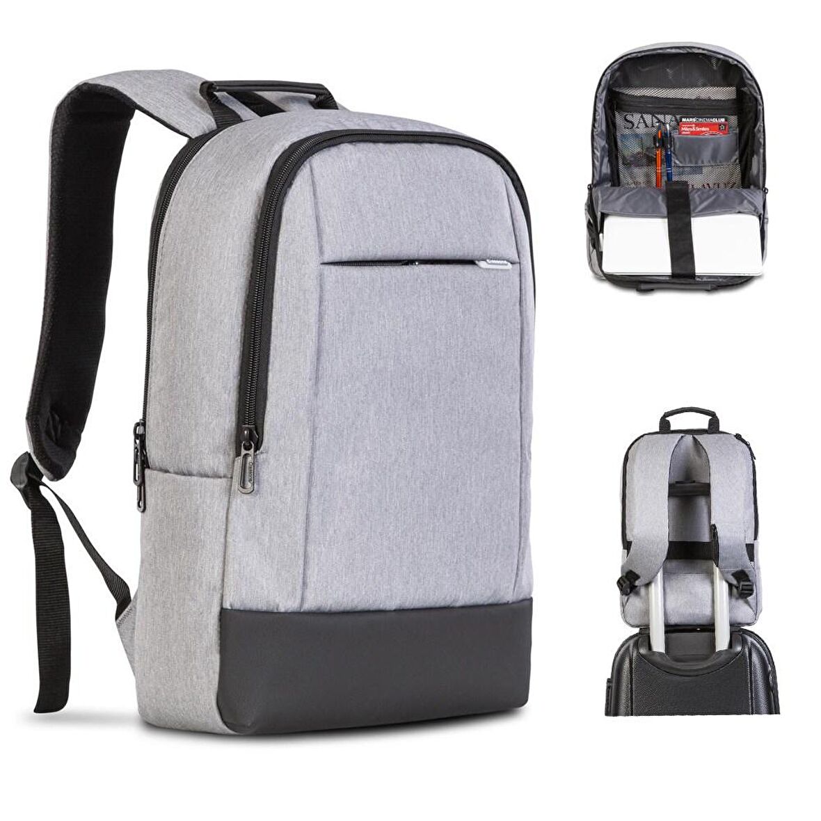 Classone BP-TW1503 TwinColor 15.6"Notebook Çantası Gri