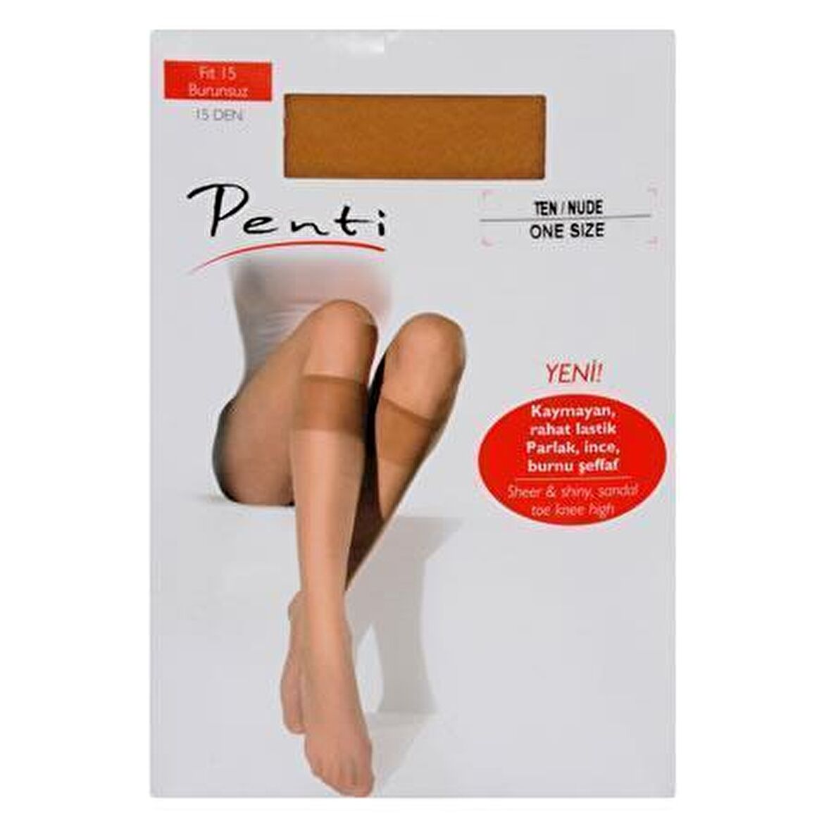 Penti Dizaltı Çorap Fit 15 Den 57 Ten Burnu Şeffaf